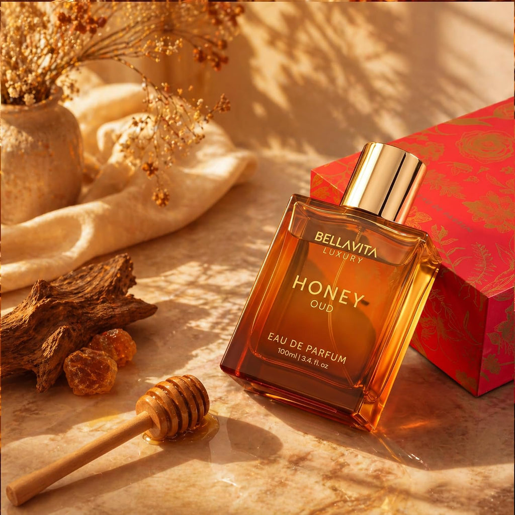 Bellavita Luxury Honey Oud Eau De Parfum | 100 Ml (3.4 Fl.Oz.) | Perfume for Men and Women | Sweet Honey, Bergamot, Oud, and Amber Notes | Women'S Day Special