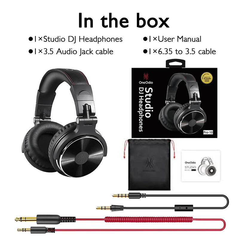 Oneodio Over-Ear HiFi Studio DJ Headphones – Wired Monitor for Gaming, Music & PC