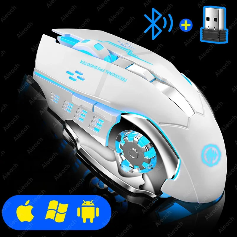 Urban Techy Wireless Bluetooth Gaming Mouse – 2.4G USB Rechargeable RGB