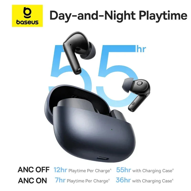 Baseus EP10 Pro ANC Wireless Earbuds – Bluetooth 6.0, 50dB Noise Cancelling, Hi-Res LDAC