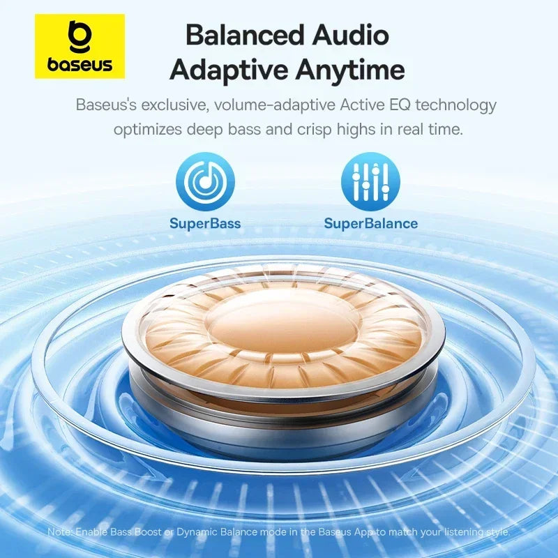 Baseus EP10 Pro ANC Wireless Earbuds – Bluetooth 6.0, 50dB Noise Cancelling, Hi-Res LDAC