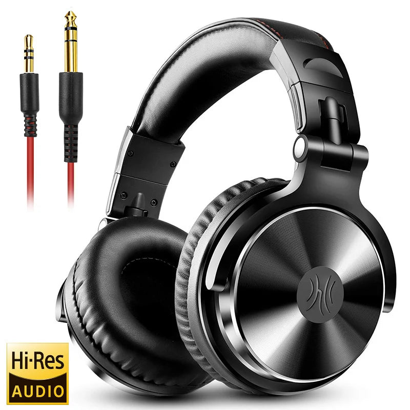Oneodio Wired HiFi Studio DJ Headphones – Over-Ear Hi-Res with Mic for AMP, Guitar & Phone