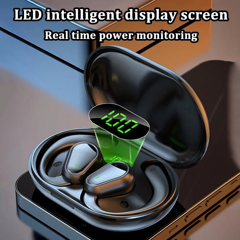 Urban Techy BT5.3 Ear Hook Earbuds – HiFi Waterproof Noise Reduction for Xiaomi & Android