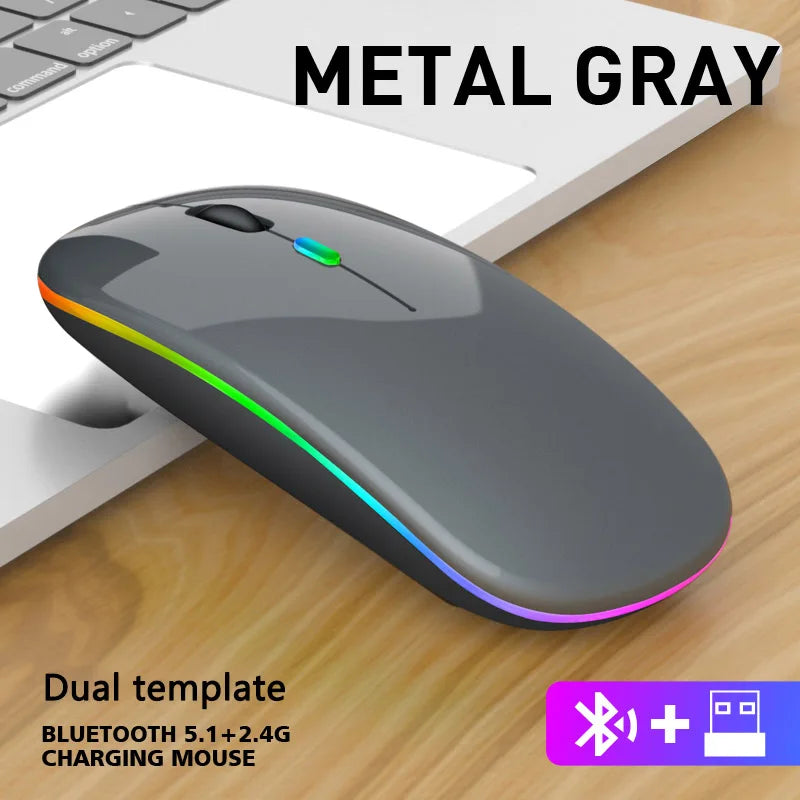 Urban Techy Wireless Gaming Mouse – Bluetooth RGB Silent LED Ergonomic for Laptop & PC