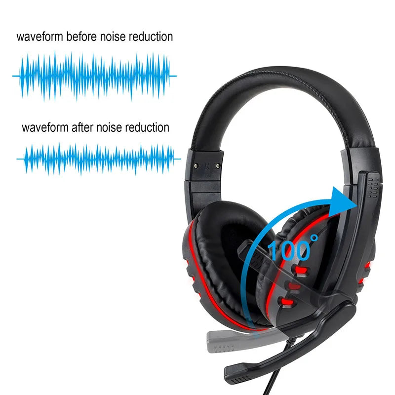Urban Techy 3.5mm Wired Gaming Headset – Earphones with Mic for PS4 & PC