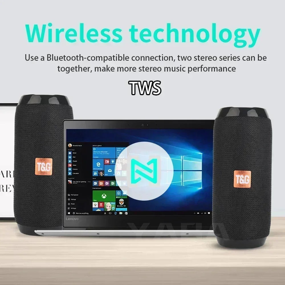 Urban Techy Portable Wireless Bluetooth Speaker – Waterproof Subwoofer, FM Radio & TF