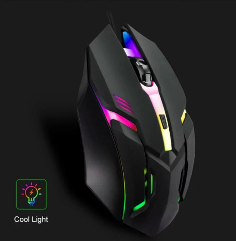 Urban Techy Ergonomic Gaming Mouse – 4-Button USB RGB Backlit
