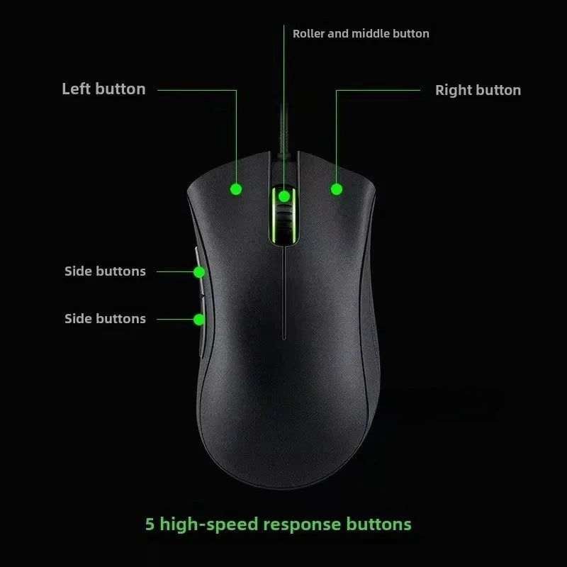 Urban Techy 6400 DPI Wired Gaming Mouse – High Precision for E-Sports & Office