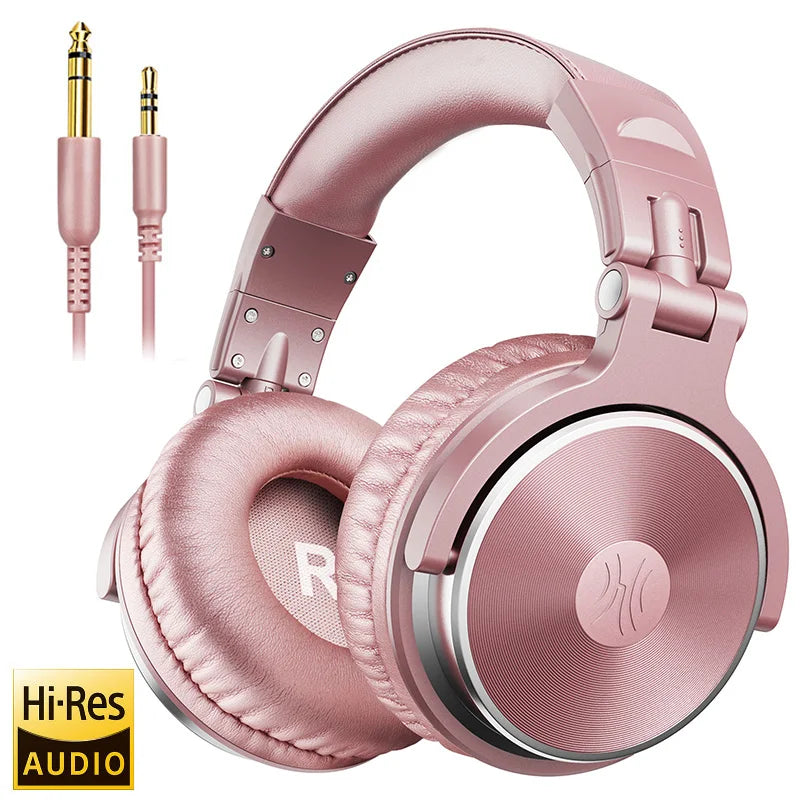 Oneodio Wired HiFi Studio DJ Headphones – Over-Ear Hi-Res with Mic for AMP, Guitar & Phone