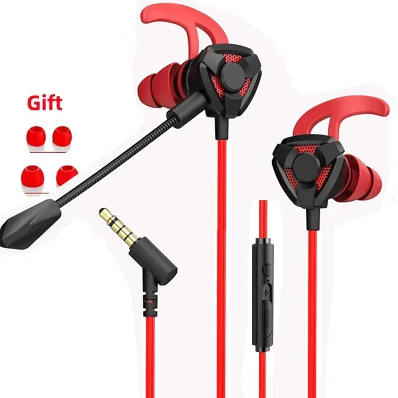 Urban Techy Gaming Earbuds with Mic – Wired In-Ear Headset for PUBG, CSGO & PS4