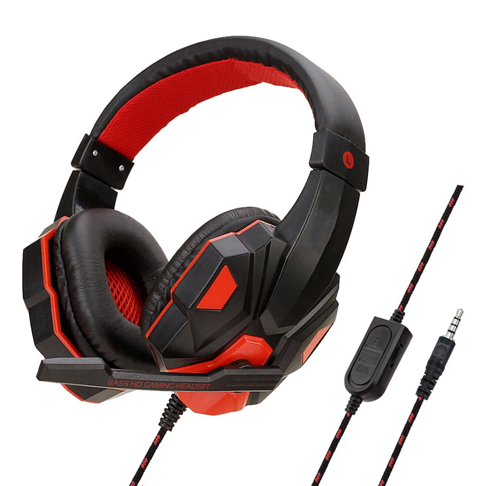 Urban Techy Wired Gaming Headset – 120° Adjustable Noise Cancelling Mic for PS4/PS5/Xbox
