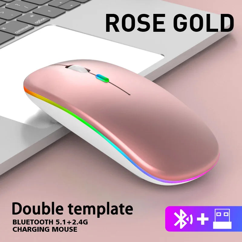 Urban Techy Wireless Gaming Mouse – Bluetooth RGB Silent LED Ergonomic for Laptop & PC