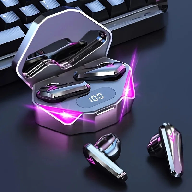 X15 TWS Wireless Gaming Earbuds – LED Display, Noise Cancelling Bluetooth Headset