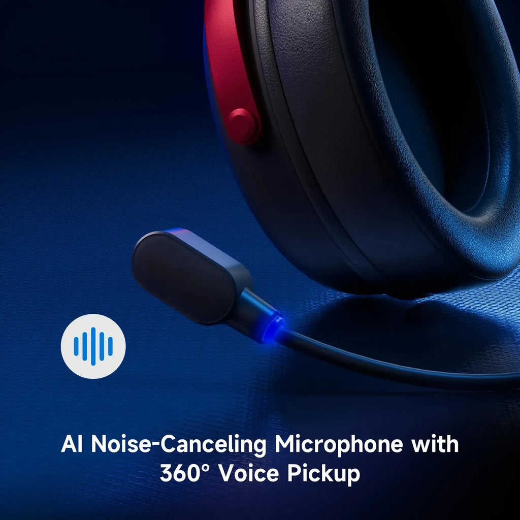 MCHOSE V9 Pro Wireless Gaming Headset – 7.1 Surround Sound, Noise Cancelling Mic