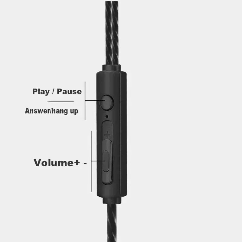 Urban Techy 3.5mm Wired Earphones – HiFi Heavy Bass, Sports & Gaming with Mic