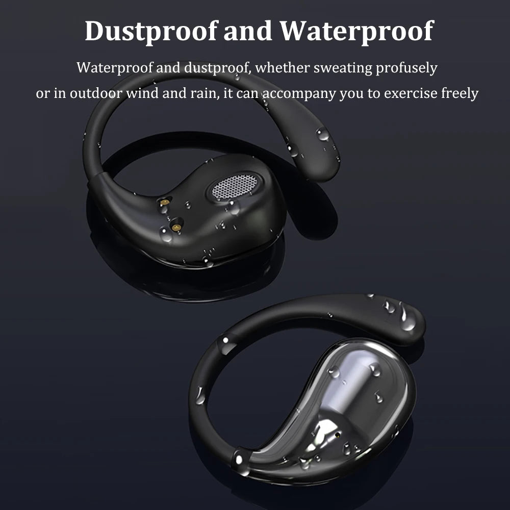 Urban Techy BT5.4 Ear Hook Wireless Earphones – TWS HiFi, Waterproof, LED Display, Touch Control