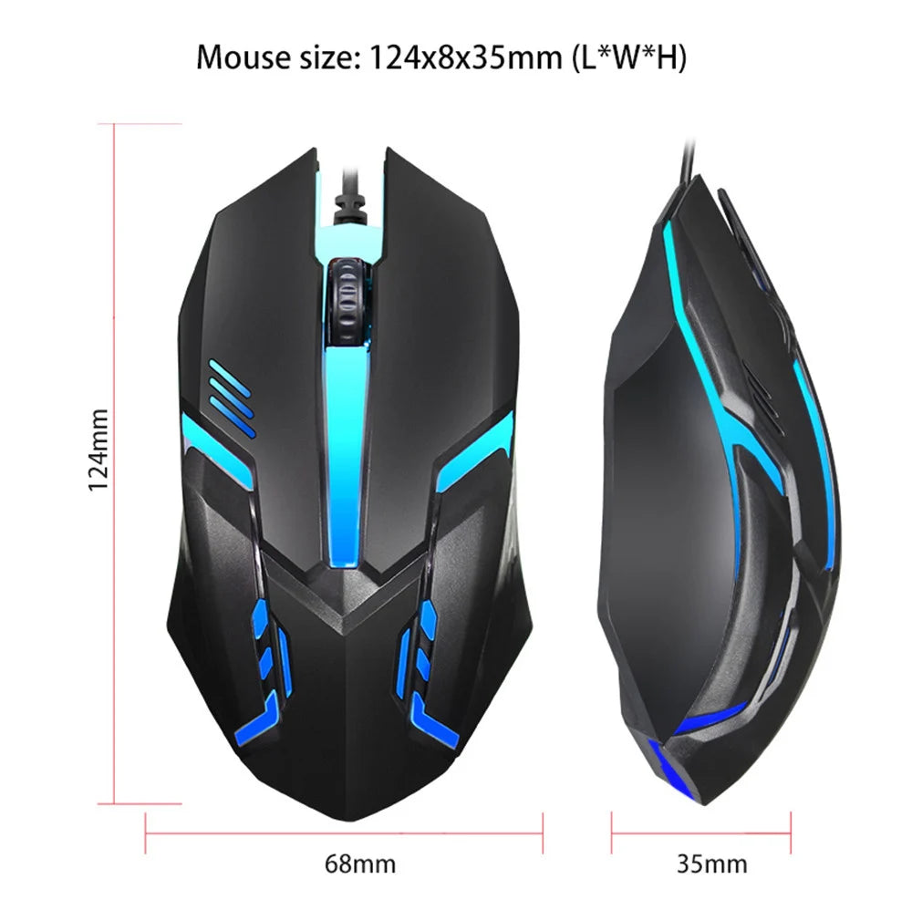 Urban Techy Wired Gaming Mouse – 5000 DPI, RGB Backlit, Silent Click