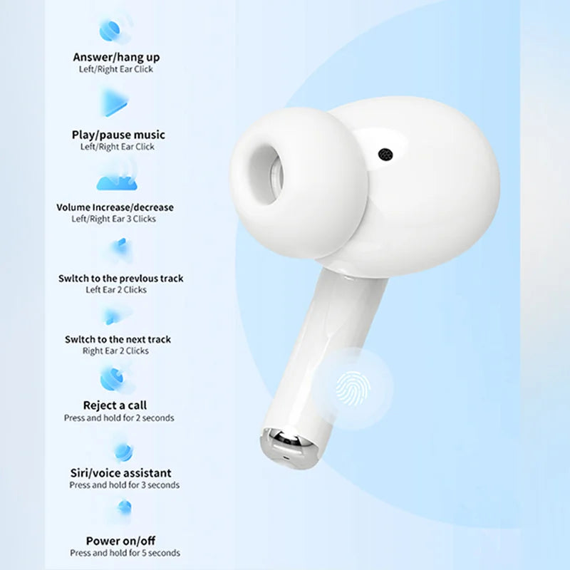 Air Pro TWS Wireless Earphones – HiFi Bluetooth, Noise Reduction & Waterproof for iPhone & Android