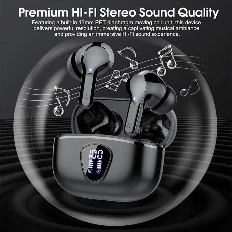 Urban Techy BT5.3 Wireless Earbuds – HiFi ENC Noise Cancelling, 48H Battery, IP7 Waterproof