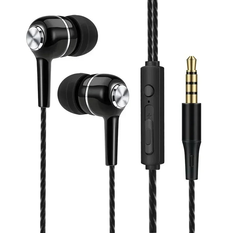 Urban Techy 3.5mm Wired Earphones – HiFi Heavy Bass, Sports & Gaming with Mic
