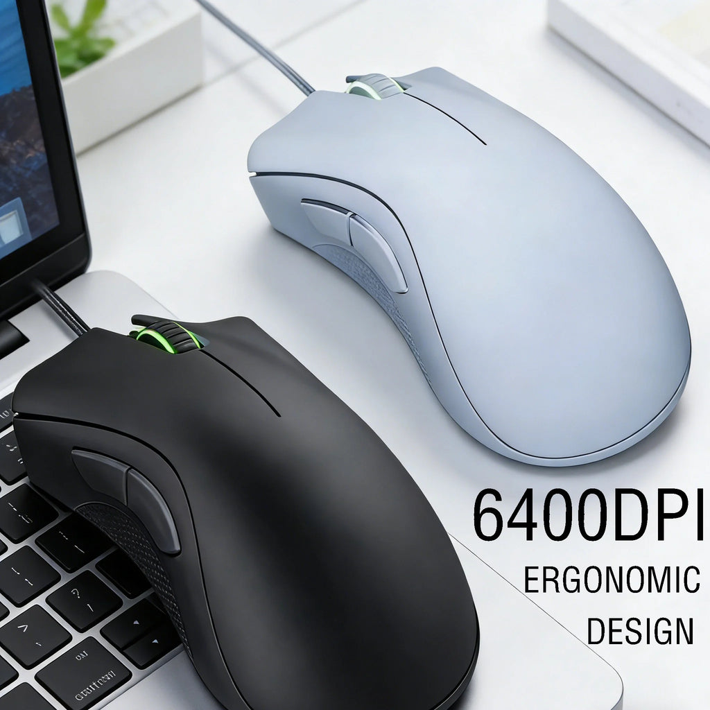 Urban Techy 6400 DPI Wired Gaming Mouse – High Precision for E-Sports & Office