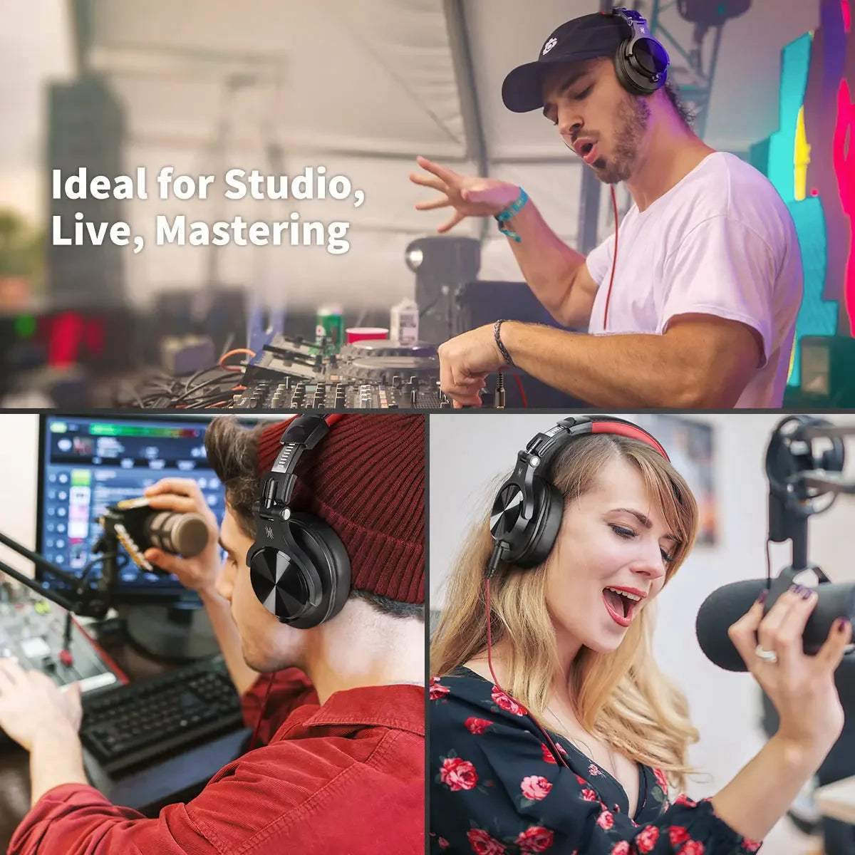 Oneodio A71 Wired Studio DJ Headphones – Over-Ear HiFi with Mic for Recording & Gaming