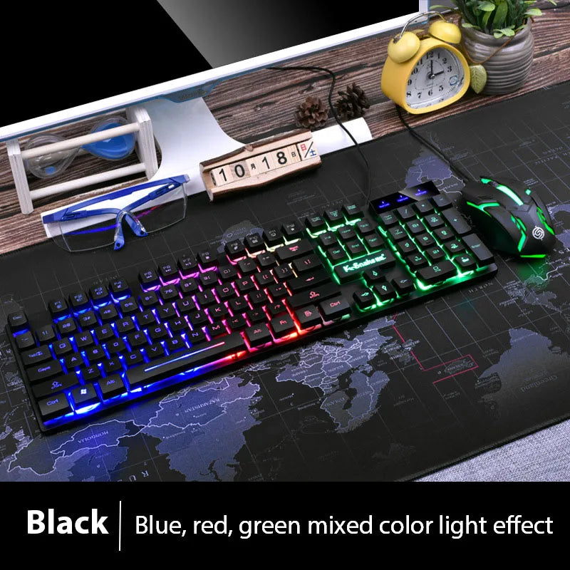 KM320 Gaming Keyboard & Mouse Combo – Waterproof, Backlit, Luminous Design