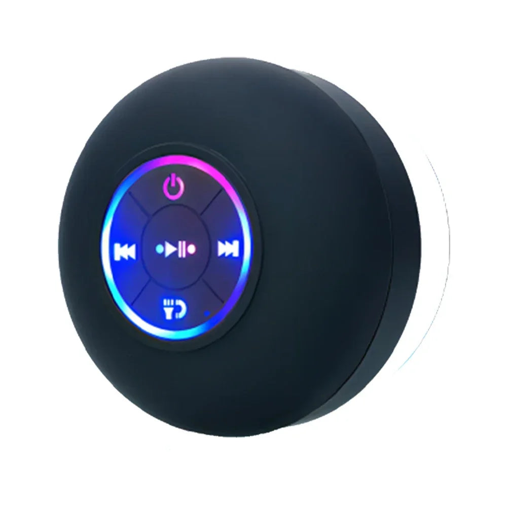 Urban Techy Mini Bluetooth Speaker – LED, IPX4 Waterproof, Suction Cup for Bathroom & Outdoor