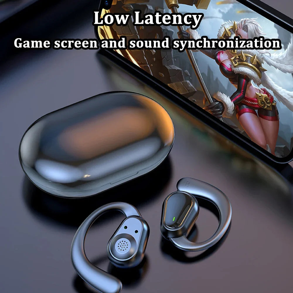 Urban Techy BT5.3 Ear Hook Earbuds – HiFi Waterproof Noise Reduction for Xiaomi & Android