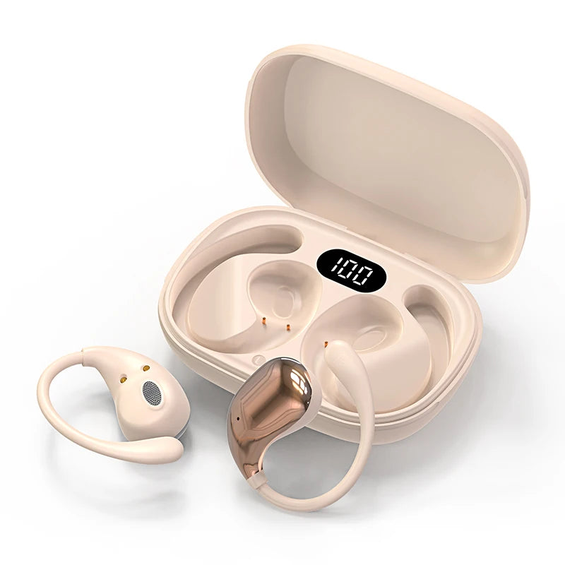 Urban Techy BT5.4 Ear Hook Wireless Earphones – TWS HiFi, Waterproof, LED Display, Touch Control