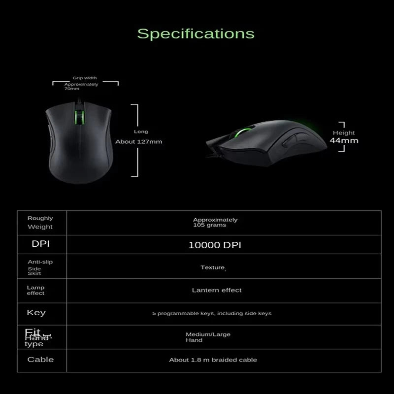 Urban Techy 6400 DPI Wired Gaming Mouse – High Precision for E-Sports & Office