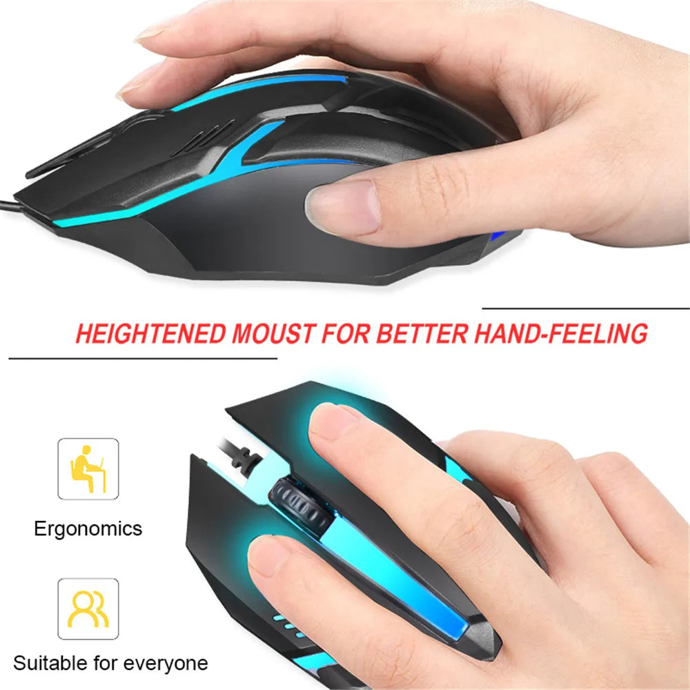 Urban Techy Wired Gaming Mouse – 5000 DPI, RGB Backlit, Silent Click