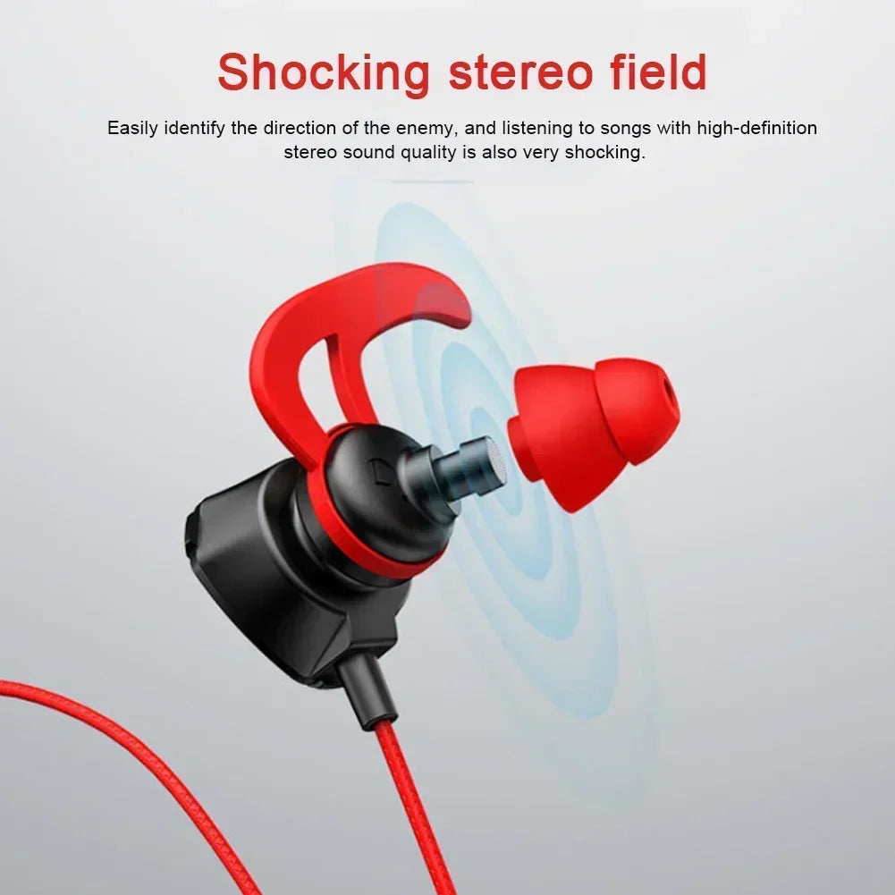 Urban Techy Gaming Earbuds with Mic – Wired In-Ear Headset for PUBG, CSGO & PS4