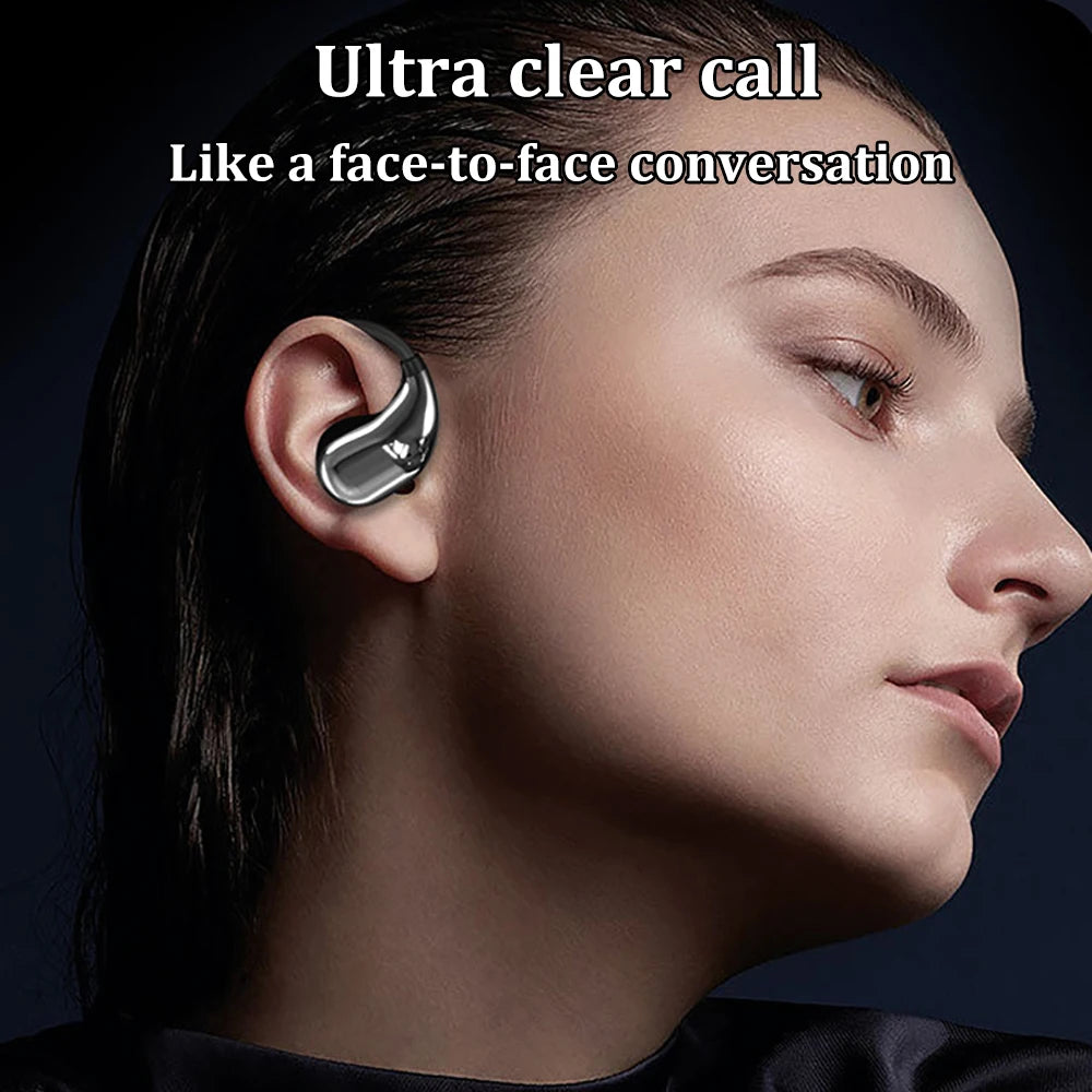 Urban Techy BT5.4 Ear Hook Wireless Earphones – TWS HiFi, Waterproof, LED Display, Touch Control
