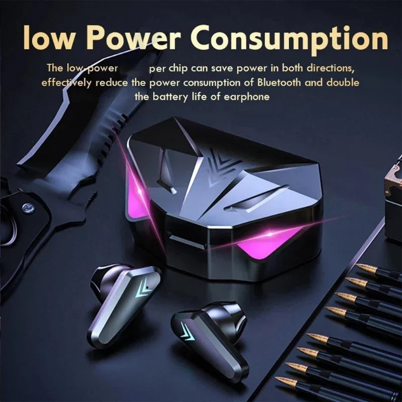 X15 TWS Wireless Gaming Earbuds – LED Display, Noise Cancelling Bluetooth Headset