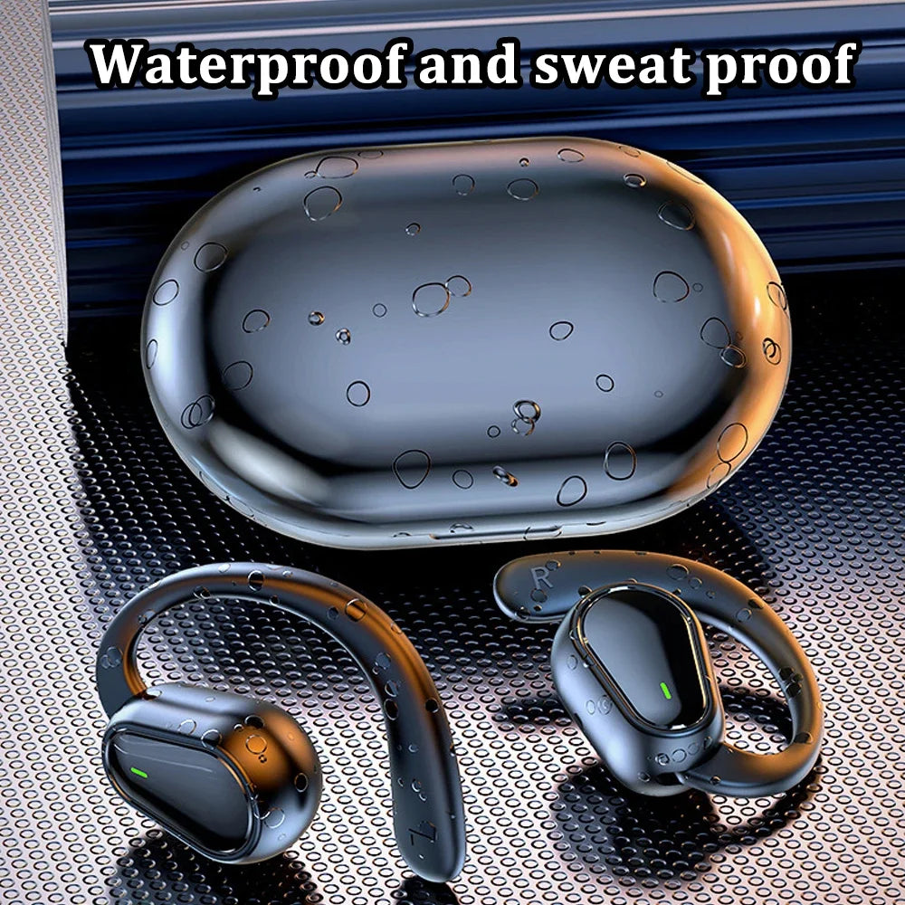 Urban Techy BT5.3 Ear Hook Earbuds – HiFi Waterproof Noise Reduction for Xiaomi & Android