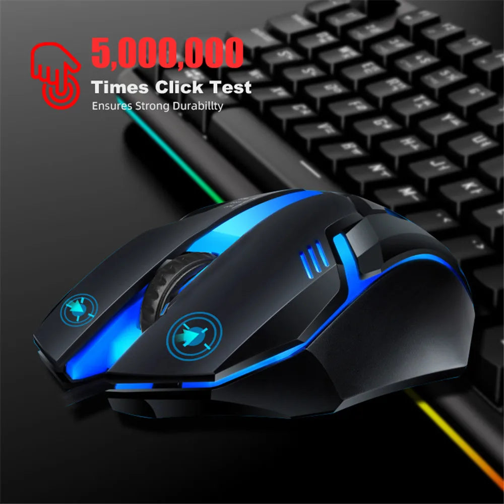 Urban Techy Wired Gaming Mouse – 5000 DPI, RGB Backlit, Silent Click