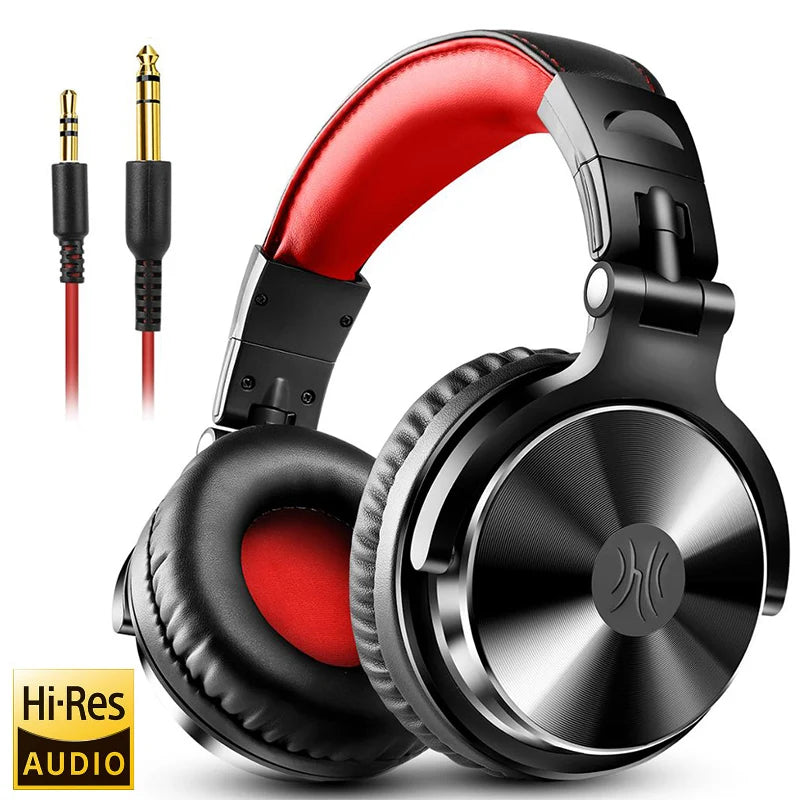 Oneodio Wired HiFi Studio DJ Headphones – Over-Ear Hi-Res with Mic for AMP, Guitar & Phone