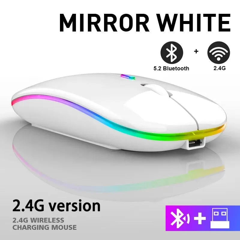 Urban Techy Wireless RGB Mouse – Rechargeable Bluetooth & USB, 3600 DPI