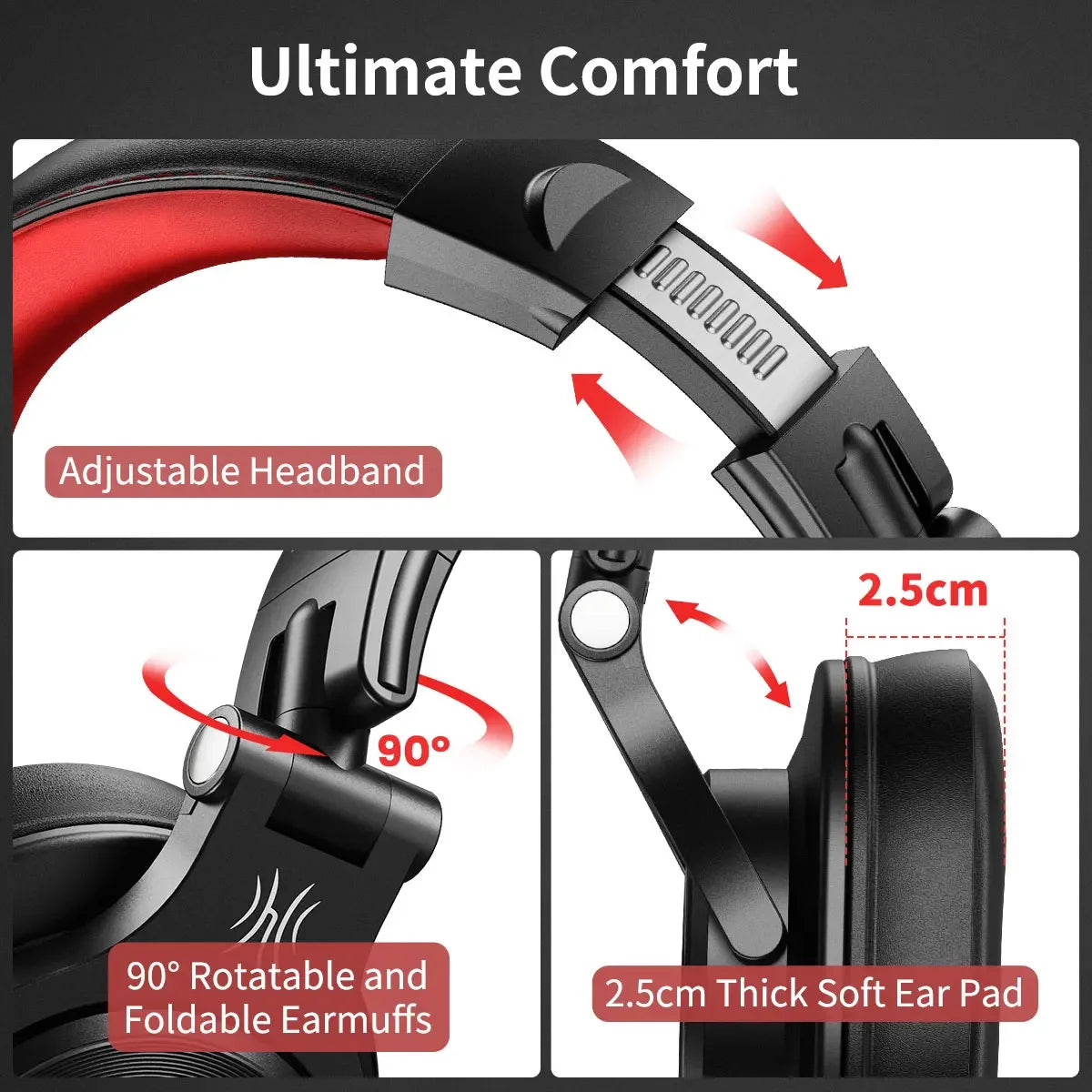 Oneodio A71 Wired Studio DJ Headphones – Over-Ear HiFi with Mic for Recording & Gaming