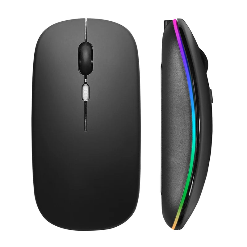 Urban Techy Wireless Mouse – RGB Rechargeable, Bluetooth & USB 2.4GHz for Laptop