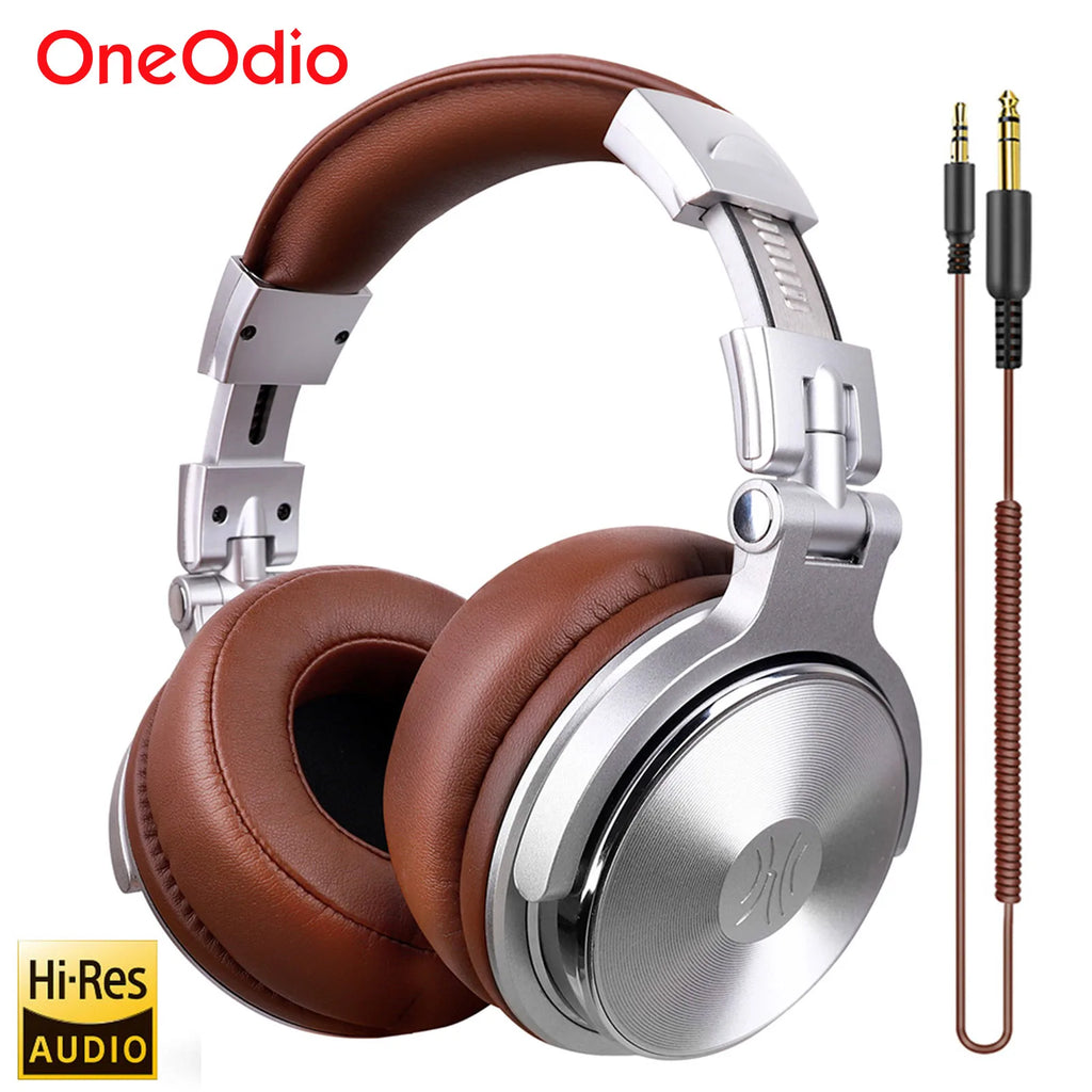 Oneodio Wired HiFi Studio DJ Headphones – Over-Ear Hi-Res with Mic for AMP, Guitar & Phone