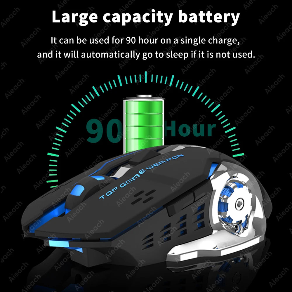 Urban Techy Wireless Bluetooth Gaming Mouse – 2.4G USB Rechargeable RGB