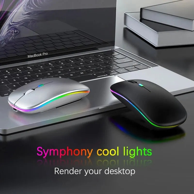 Urban Techy Wireless RGB Mouse – Rechargeable Bluetooth & USB, 3600 DPI