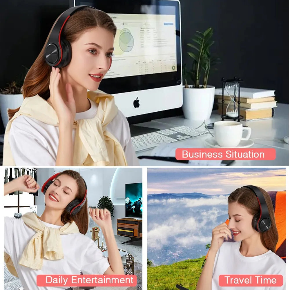 Urban Techy Wireless Bluetooth Stereo Headset – Sports Overhead with Mic for TV, PC & Tablet