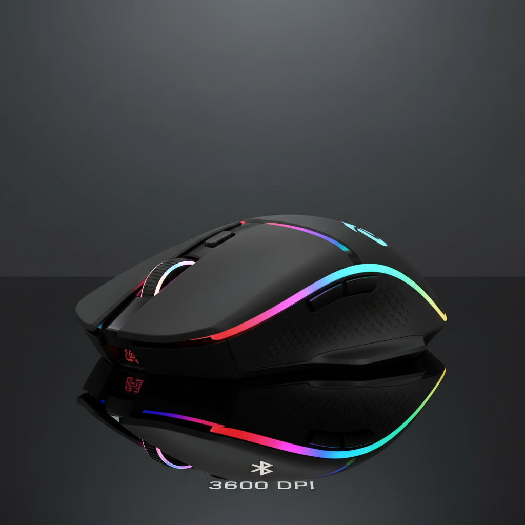 Urban Techy Wireless RGB Mouse Rechargeable Bluetooth 3600 DPI