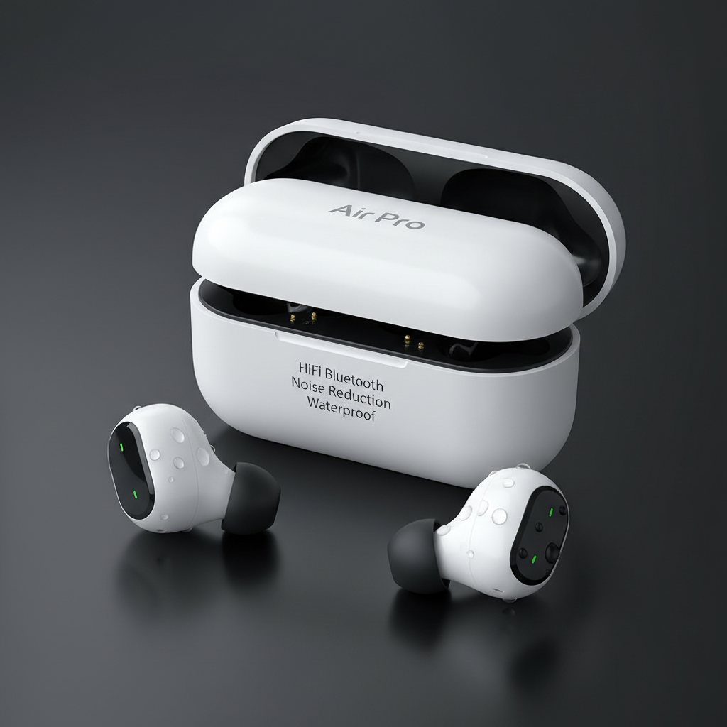 Air Pro TWS Wireless Earphones HiFi Bluetooth Noise Reduction Waterproof iPhone Android