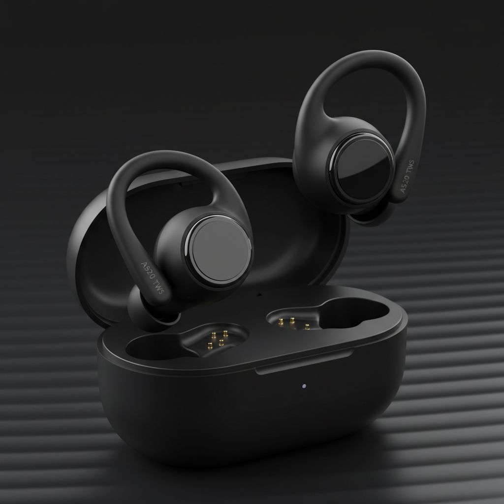 A520 TWS Wireless Ear Hook Gaming Sports Earbuds Touch Control with Mic