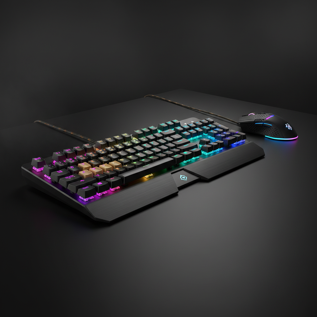 KM320 Gaming Keyboard and Mouse Combo Set Backlit Waterproof