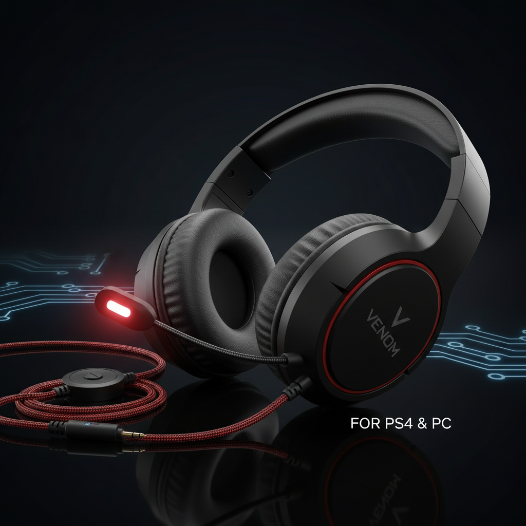 Urban Techy 3.5mm Stereo Gaming Headset with Mic for PS4 and PC